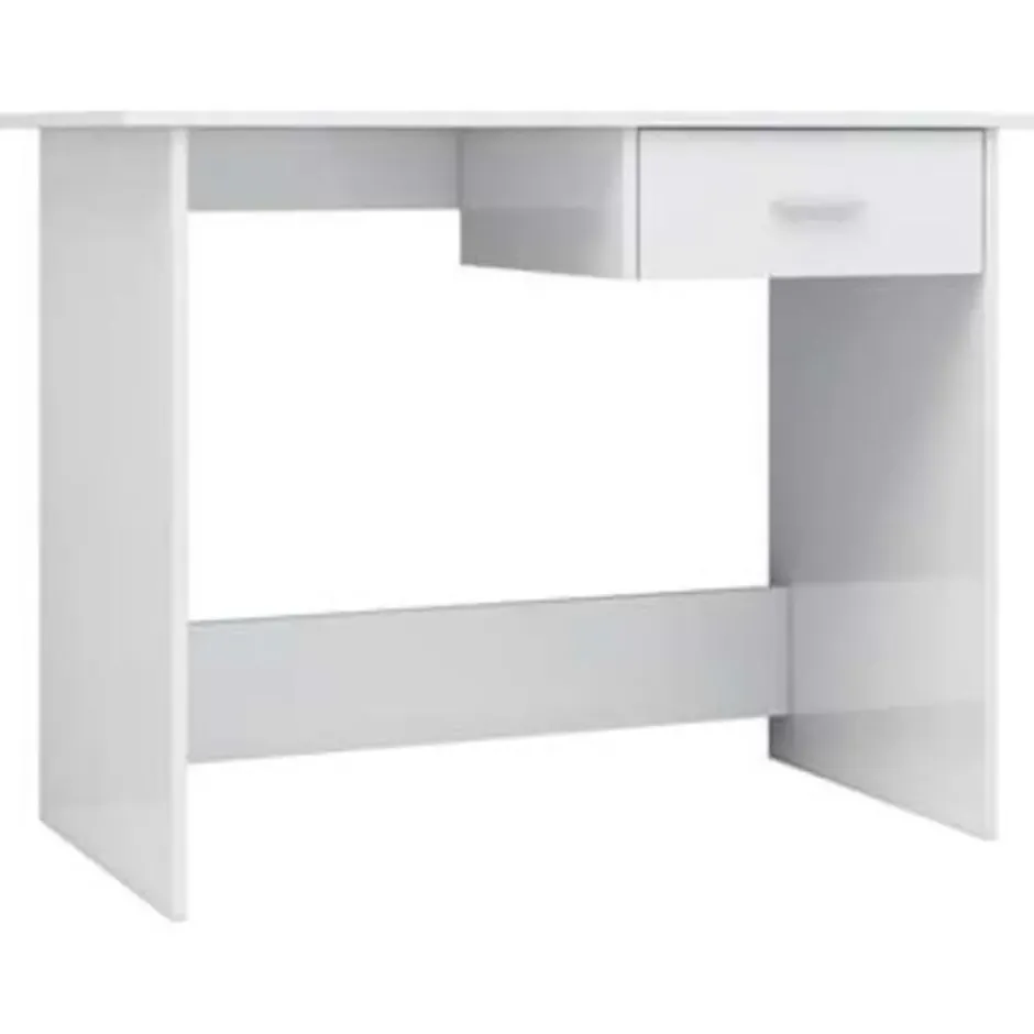vidaXL - Bureau - Wit - Bewerkt hout