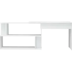 vidaXL - Bureau - Wit - Bewerkt hout