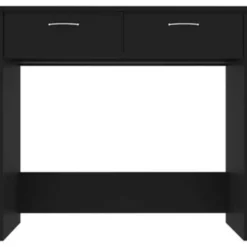 vidaXL - Bureau - Zwart - Bewerkt hout