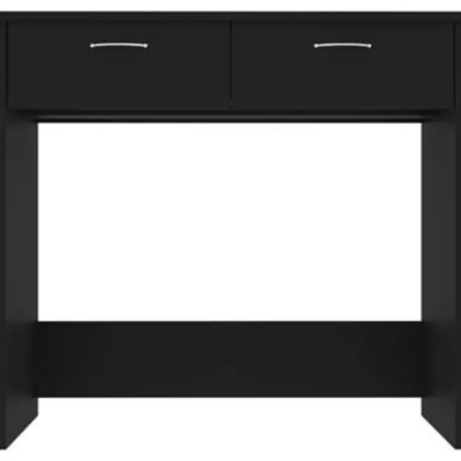 vidaXL - Bureau - Zwart - Bewerkt hout