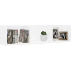 vidaXL - Cd-rek - Wit - Bewerkt hout