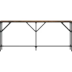 vidaXL - Consoletafel - Gerookt eiken - Bewerkt hout - 180x23x75 cm