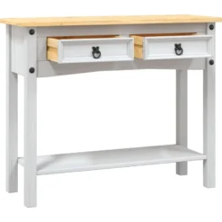 vidaXL - Console Tafel - Wit - Grenenhout