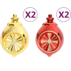 vidaXL 108-delige Kerstballenset goud en rood