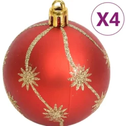 vidaXL 108-delige Kerstballenset goud en rood