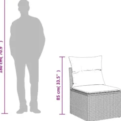 vidaXL 5-delige Loungeset kussens en kruk - hout armsteun & salontafel - Grijs