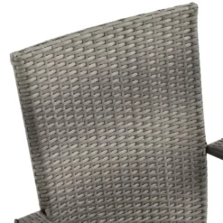 vidaXL - 5-delige Tuinset 4 fauteuils - Zwart - Textileen - 140x70 cm