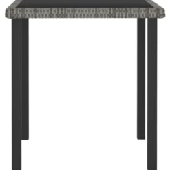 vidaXL - 5-delige Tuinset - Grijs - Poly rattan en glas - 70x70 cm