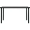 vidaXL - 5-delige Tuinset met kussens & armsteun - Zwart poly rattan - 140x70 cm