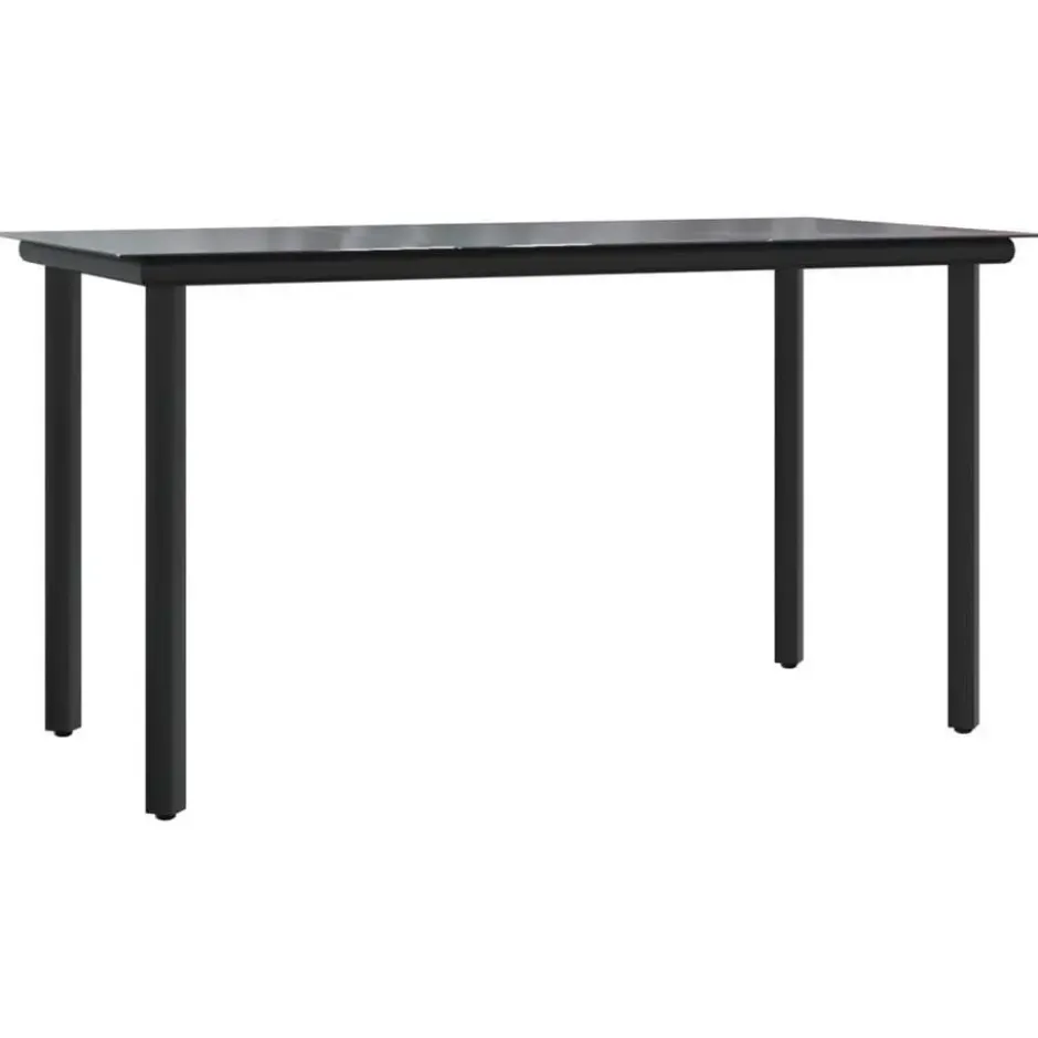 vidaXL - 9-delige Tuinset met kussens - Grijs - PE-rattan en glas - 200x80 cm