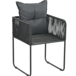 vidaXL - 7-delige Tuinset met kussens - Zwart & bruin - PVC-rattan - 184.5x90 cm