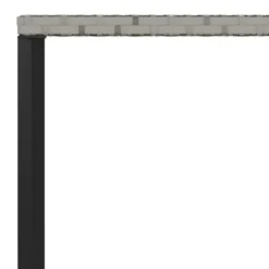 vidaXL - 6-delige Tuinset met kussens 4 krukken - Grijs - PE-rattan - 90x90 cm