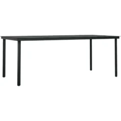 vidaXL - 7-delige Tuinset met kussens 6 grijs verstelbaar stoelen - 200x100 cm