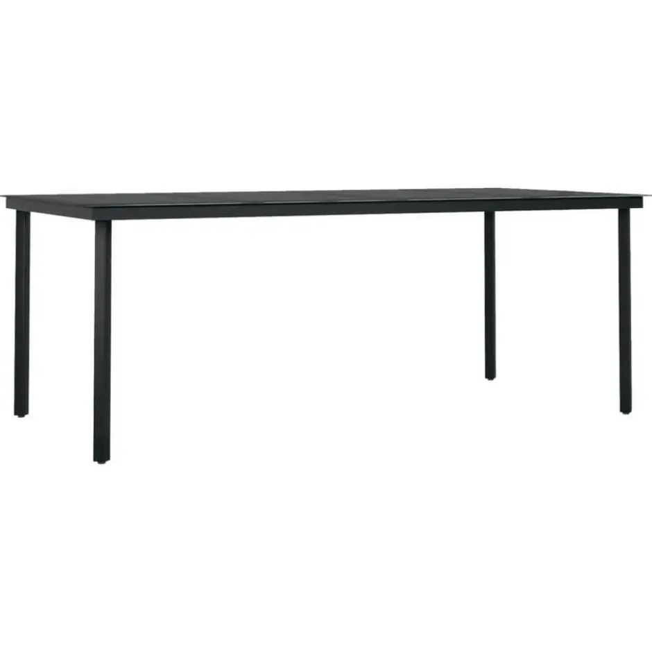 vidaXL - 7-delige Tuinset met kussens 6 grijs verstelbaar stoelen - 200x100 cm