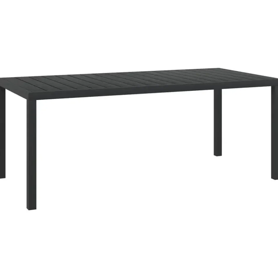 vidaXL - 7-delige Tuinset met kussens - Grijs - Poly rattan en HKC - 185x90 cm