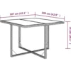 vidaXL - 5-delige Tuinset wit kussens - Bruin poly rattan en glas - 109x107 cm