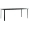 vidaXL - 7-delige Tuinset - Zwart PVC rattan en staal - 200x100 cm