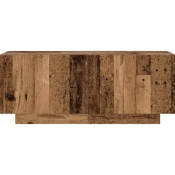 vidaXL - 3-delige TV-meubel - LED-verlichting - Oud hout - 300x35x40 cm