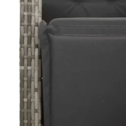 vidaXL - 5-delige verstelbare Tuinset - 2+2+1 - Grijs - PE rattan - 160x80 cm