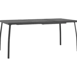 vidaXL - 5-delige verstelbare Tuinset - Antracietkleurig - Staal - 165x80 cm