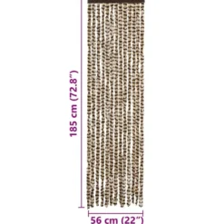 vidaXL - Deurgordijn - Beige - Polypropyleen
