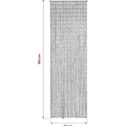vidaXL - Deurgordijn - Bruin - Bamboe - 56 x 185 cm