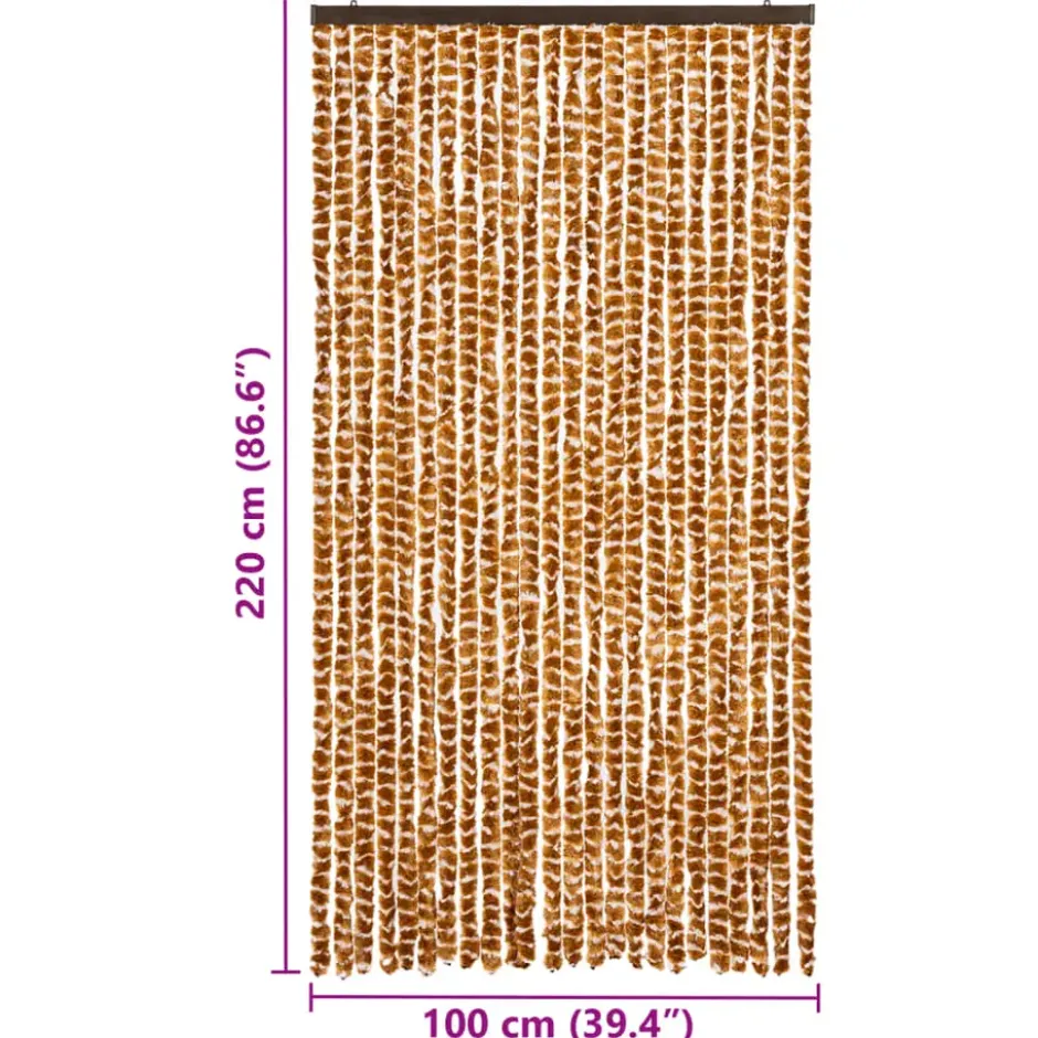 vidaXL - Deurgordijn - Geel - Polypropyleen - 100 x 220 cm
