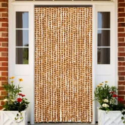 vidaXL - Deurgordijn - Geel - Polypropyleen - 100 x 220 cm