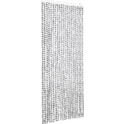 vidaXL - Deurgordijn - Grijs - Polypropyleen - 90 x 220 cm