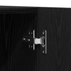 vidaXL - 2-deurs Kledingkast - Bewerkt hout - Zwart - 90x52x200 cm