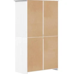 vidaXL - 2-deurs Kledingkast BODO - Massief grenenhout - Wit - 99x53.5x173 cm