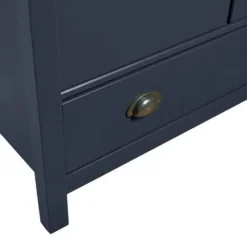 vidaXL - 3-deurs Kledingkast Hill - Massief grenenhout - Grijs - 127x50x170 cm
