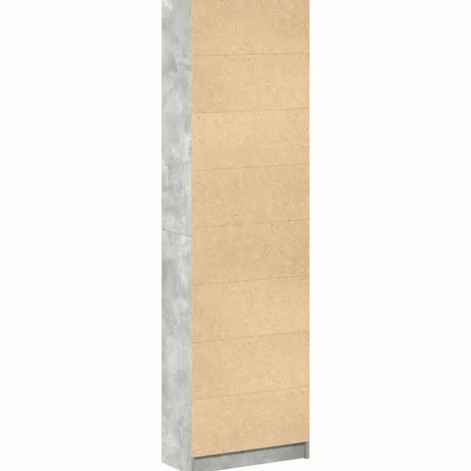 vidaXL - 2-deurs Kledingkast met planken - Hout - Betongrijs - 55x25x189 cm