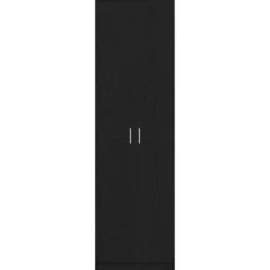 vidaXL - 2-deurs Kledingkast met planken - Hout - Zwart eiken - 55x25x189 cm