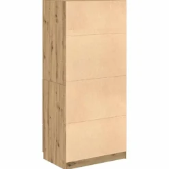 vidaXL - 2-deurs Kledingkast met 2 lades - Hout - artisan eiken - 80x52x180 cm