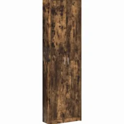 vidaXL - 2-deurs Kledingkast met planken - Hout - Gerookt eiken - 55x25x189 cm