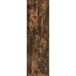 vidaXL - 2-deurs Kledingkast met planken - Hout - Gerookt eiken - 55x25x189 cm