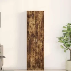 vidaXL - 2-deurs Kledingkast met planken - Hout - Gerookt eiken - 55x25x189 cm