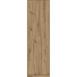 vidaXL - 2-deurs Kledingkast met planken - Hout - Artisan eiken - 55x25x189 cm
