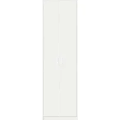 vidaXL - 2-deurs Kledingkast met planken - Bewerket hout - Wit - 55x25x189 cm