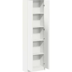 vidaXL - 2-deurs Kledingkast met planken - Bewerket hout - Wit - 55x25x189 cm