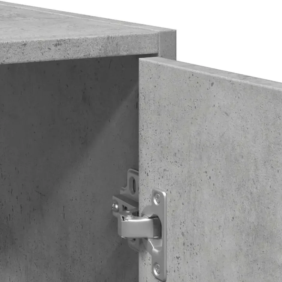 vidaXL - 2-deurs Wastafelonderkast - Betongrijs - Bewerkt hout - 60x33x60 cm