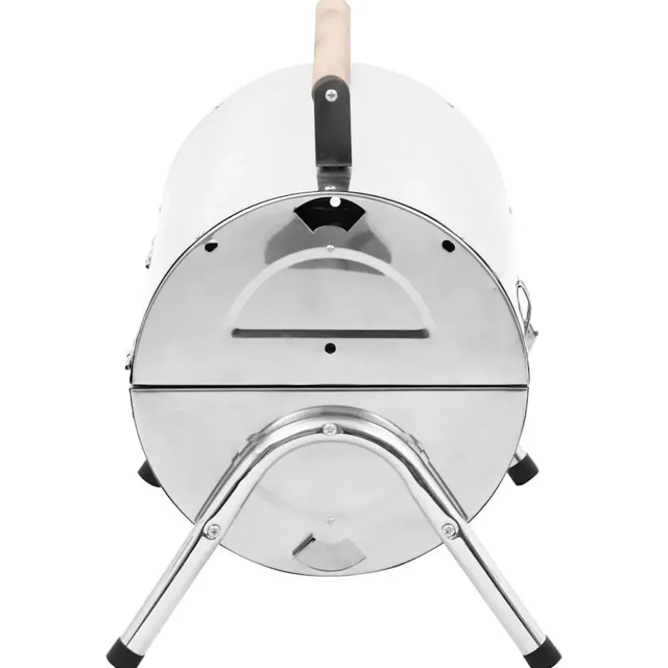 vidaXL - Draagbare Grill - Zilver - Roestvrij staal