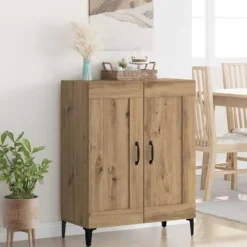 vidaXL - Dressoir Artisan Eiken 69,5x34x90 cm Bewerkt hout