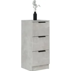 vidaXL - Dressoir - Grijs - Bewerkt hout - 2 stuks