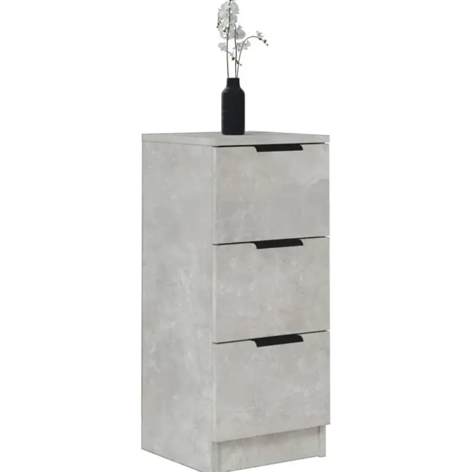 vidaXL - Dressoir - Grijs - Bewerkt hout - 2 stuks