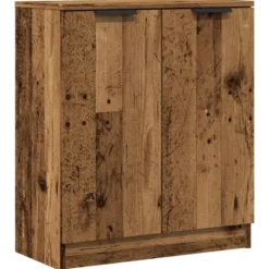 vidaXL - Dressoir met 2 deuren - Oud hout - Bewerkt hout - 60x30x70 cm