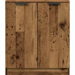 vidaXL - Dressoir met 2 deuren - Oud hout - Bewerkt hout - 60x30x70 cm