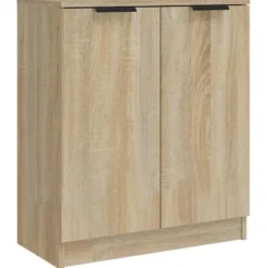 vidaXL - Dressoir met 2 deuren - Sonoma eiken - Bewerkt hout - 60x30x70 cm