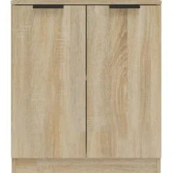 vidaXL - Dressoir met 2 deuren - Sonoma eiken - Bewerkt hout - 60x30x70 cm